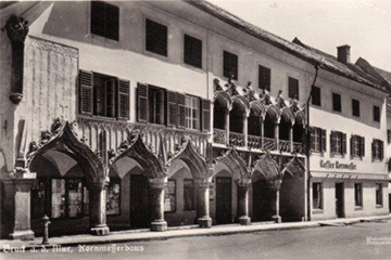 Das Kornmesserhaus, ein historisches Gebäude der Stadt Bruck